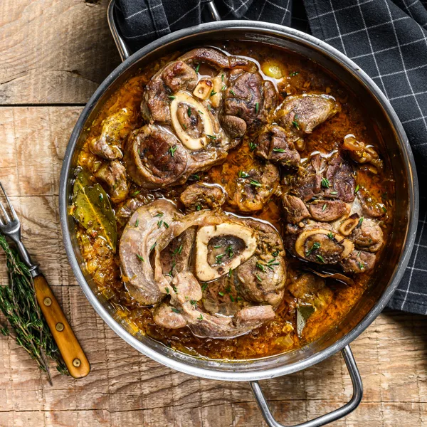 Osso buco de cerf, façon civet
