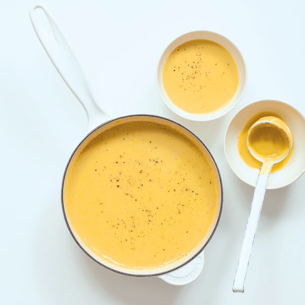 Velouté de pois cassés et de carottes