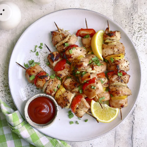 Brochette de poulet barbecue