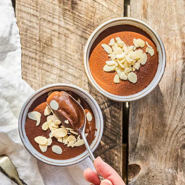 Pudding au chocolat et au lait d’amande