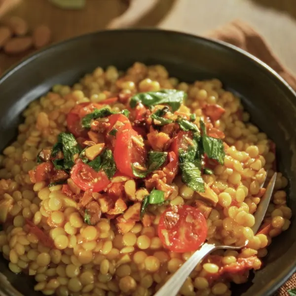 Couscous crémeux carottes et harissa