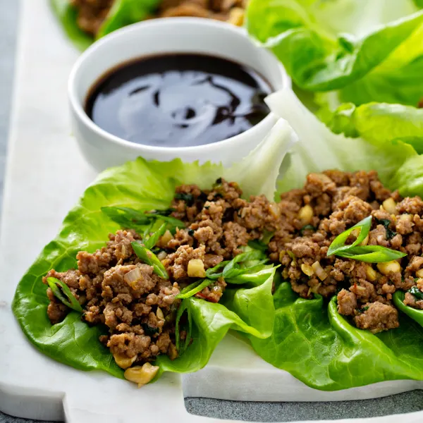 Wraps de laitue boston au bœuf coréen sucré-salé