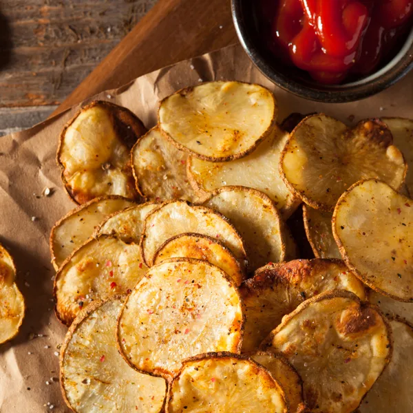 Croustilles (chips) maison au four