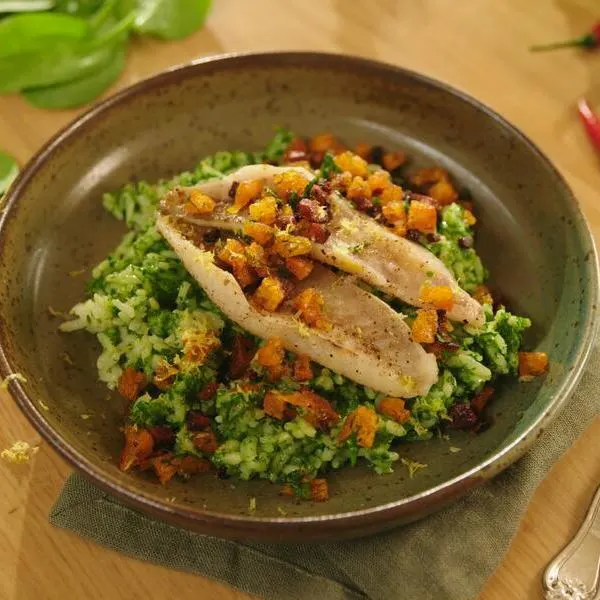 Riz vert au sébaste