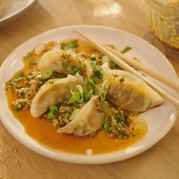 Gyoza aux légumes racines
