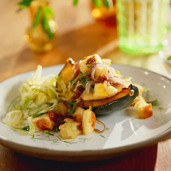 Courge poivrée farcie