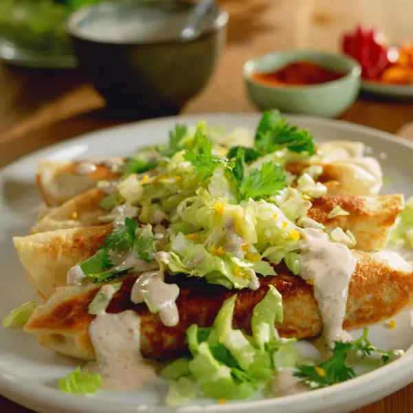 Taquitos de pommes de terre et poulet