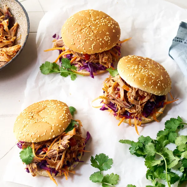 Burger de porc effiloch&eacute;
