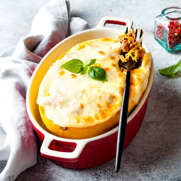 Courge spaghetti et sauce bolognaise végé