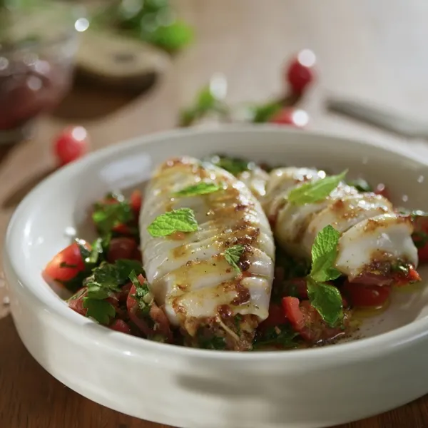 Calmars farcis à la méditerranéenne