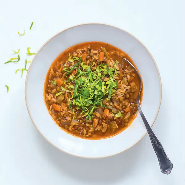 Soupe-repas aux lentilles