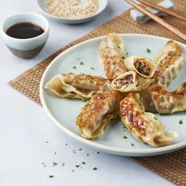 Dumplings poêlés porc et crevettes