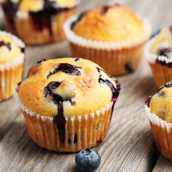 Muffins aux bleuets et au zeste de citron