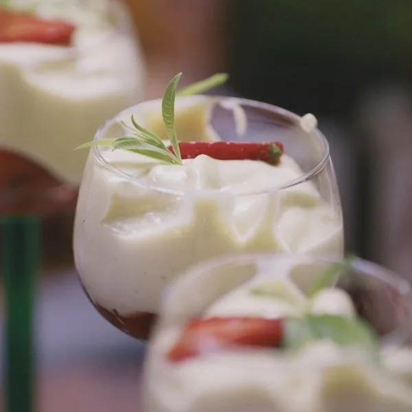 Sabayon et salade de fraise