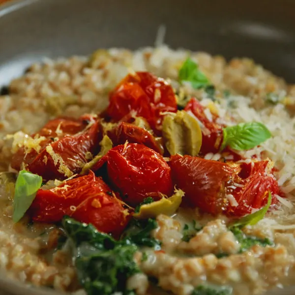 Farrotto aux tomates rôties