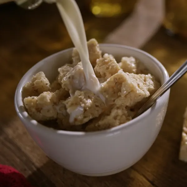Carrés au riz soufflé, miso et sésame