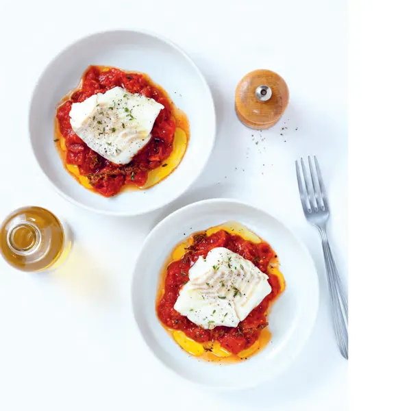 Filet de morue aux tomates