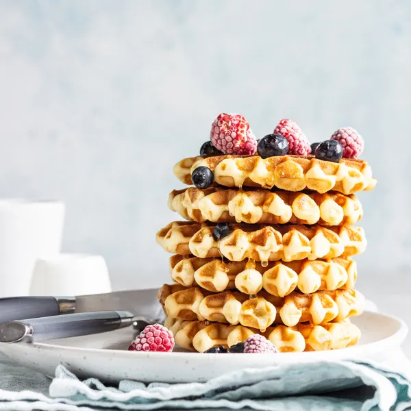Gaufres sucrées au maïs frais