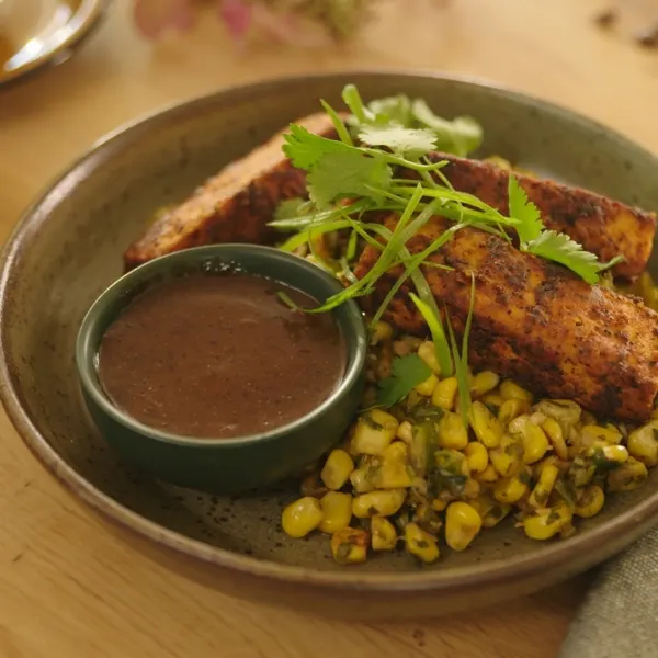 Tofu en croûte de café