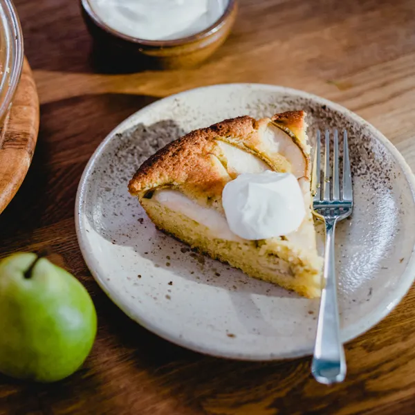 Tarte poires, amandes et mélilot