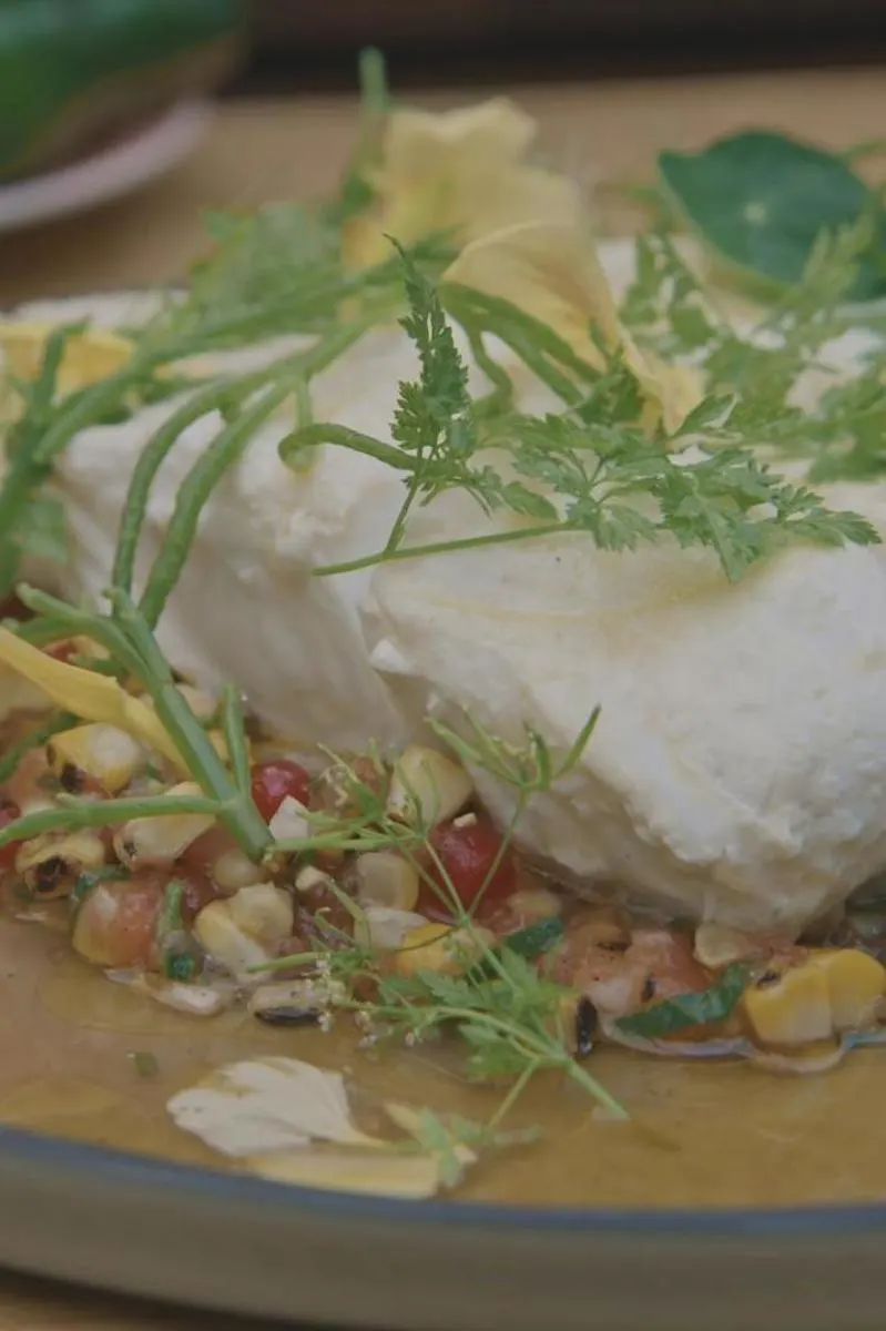 Papillotes de flétan et sauce vierge aux gadelles