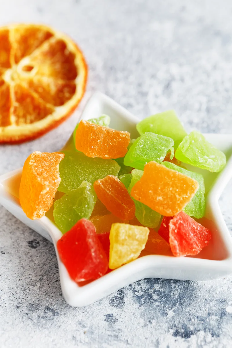 Jujubes maison aux litchis, pêches et cerises
