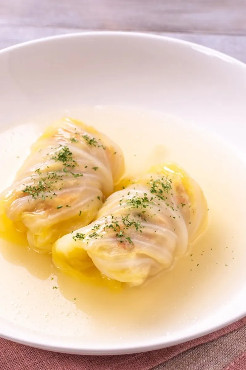 Rouleaux de chou, porc et shiitake