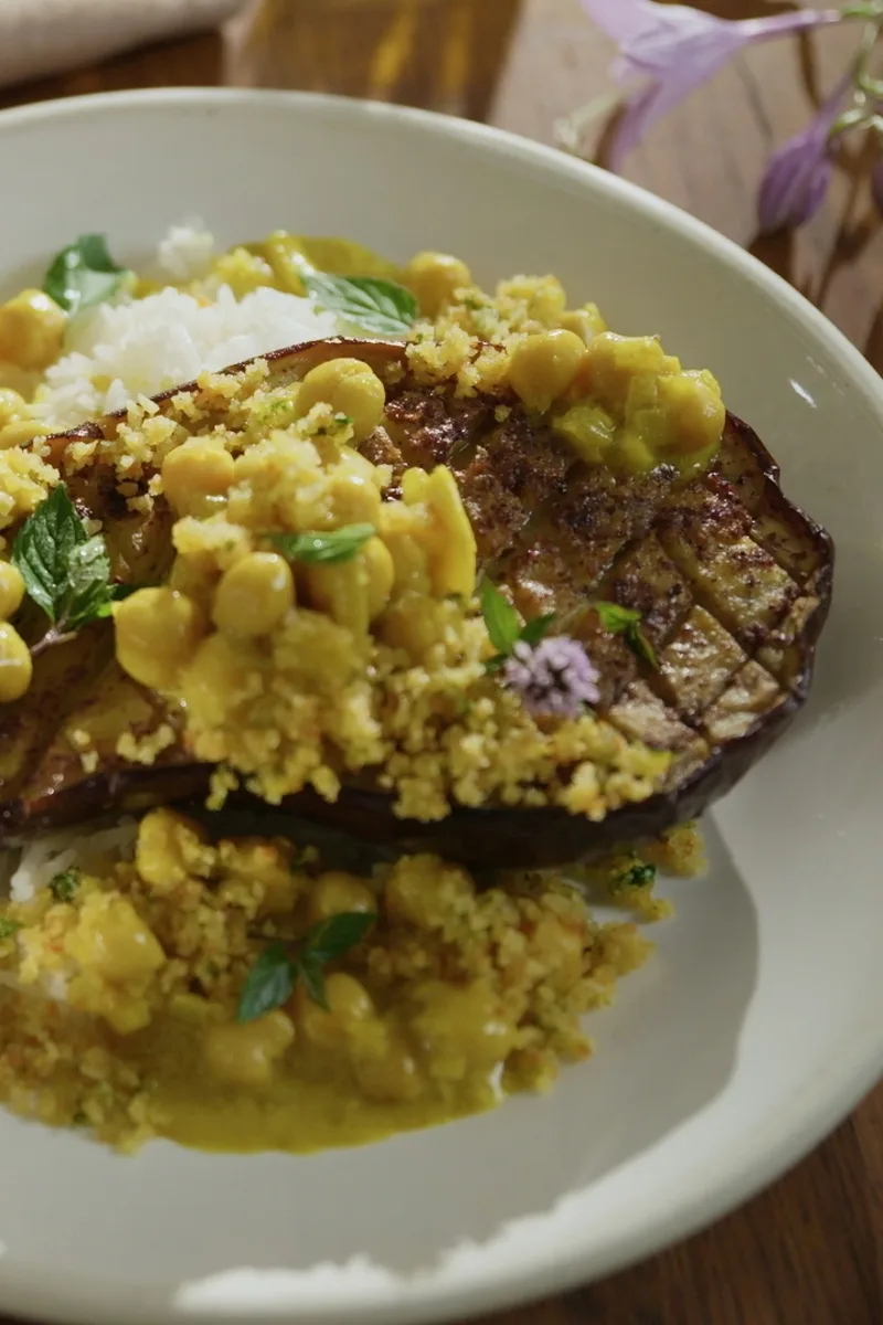 Aubergines rôties au sumac