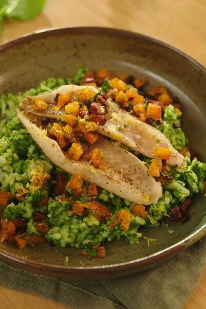 Riz vert au sébaste