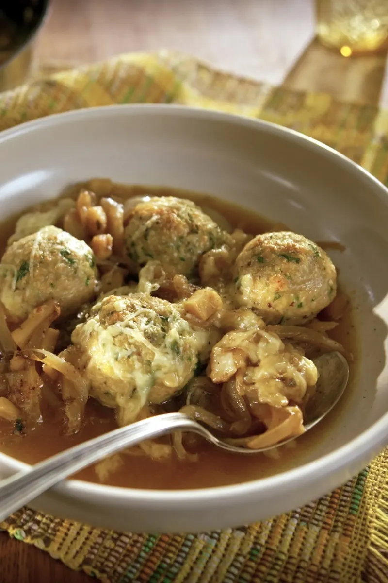 Boulettes de poulet façon soupe à l'oignon