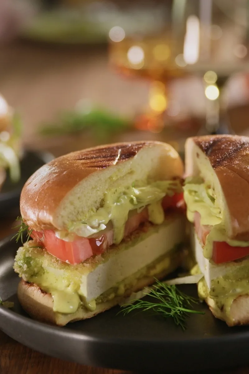 Burgers de tofu aux cornichons
