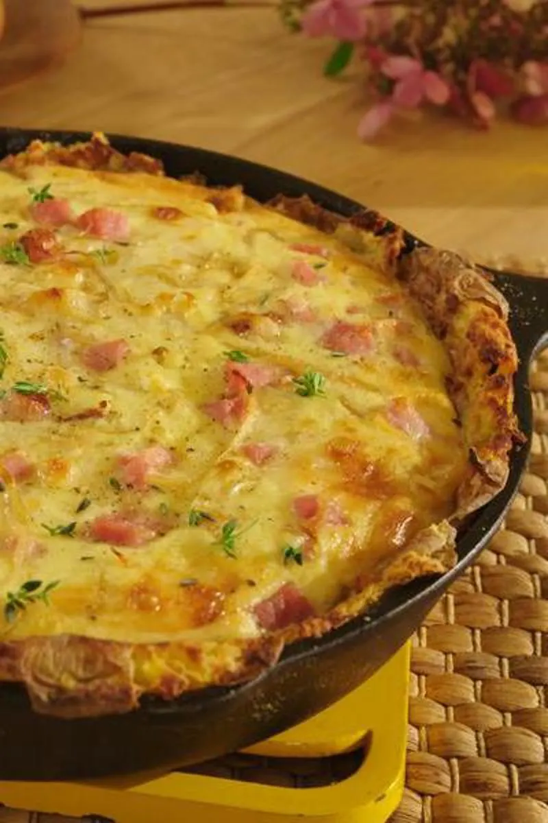 Quiche en croûte de pommes de terre