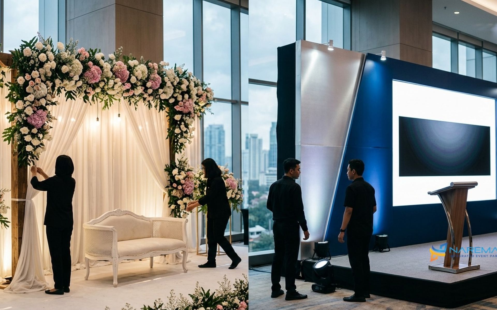 Jasa Sewa Backdrop Wedding vs Corporate: Material & Setup Terbaik di Jakarta