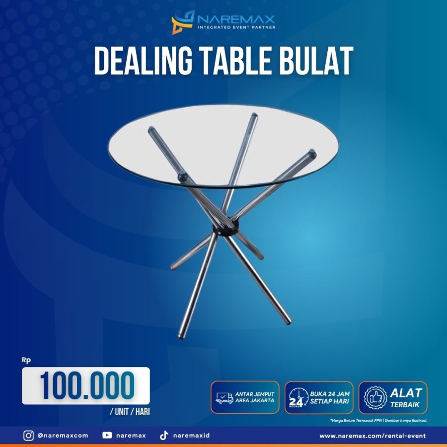 Dealing Table Bulat — sewa di NAREMAX Sewa Dealing Table Bulat (Furniture) untuk event di Jakarta — NAREMAX