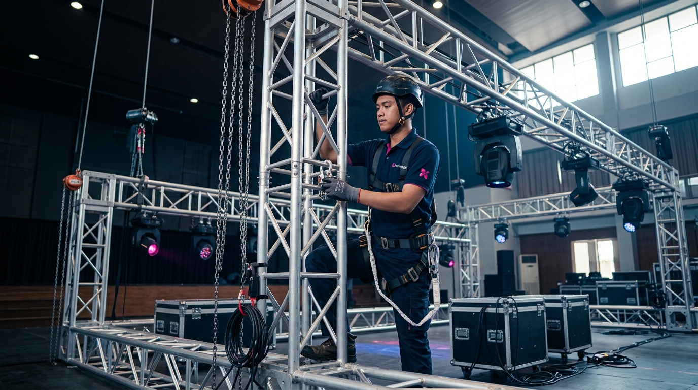 Keamanan Rigging Panggung: Panduan Lengkap Standar & Sertifikasi untuk Event Anda