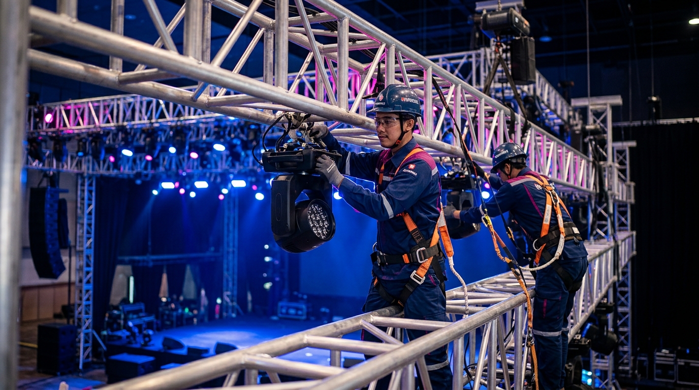 Keamanan Rigging Panggung: Standar & Sertifikasi yang Wajib Anda Ketahui untuk Event Sukses