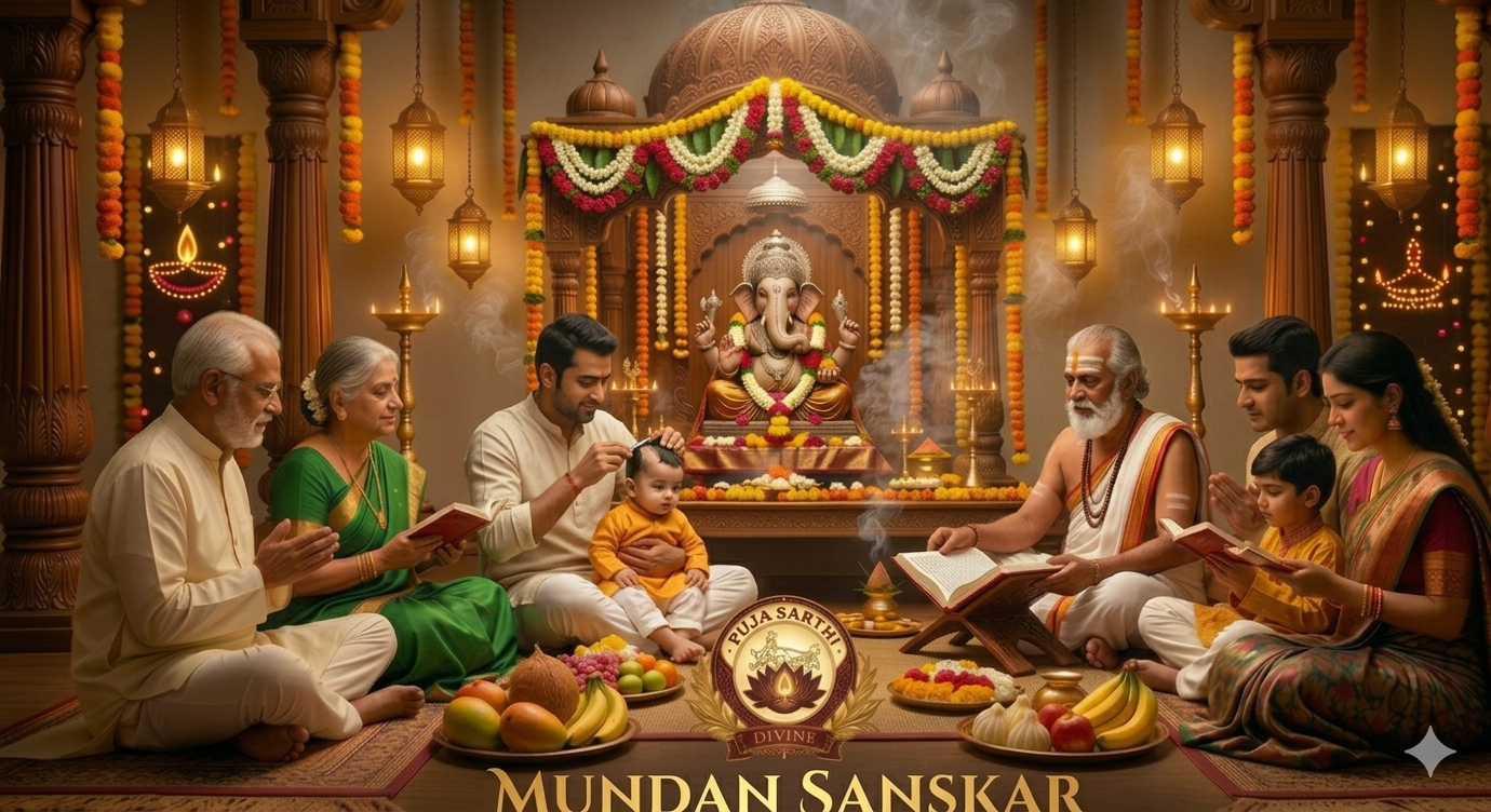 शिशु मुण्डन संस्कार पूजा view 1