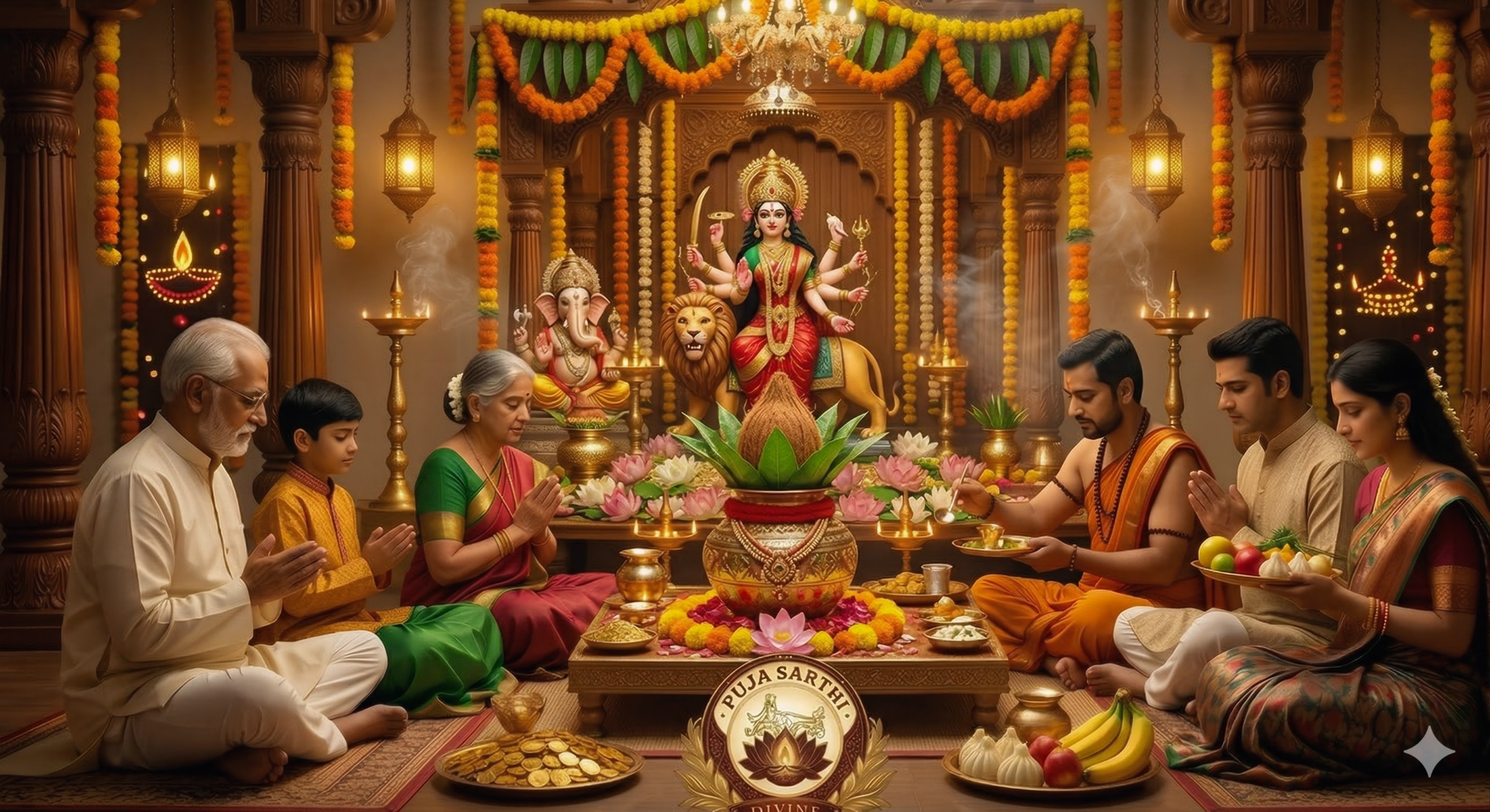 नवरात्रि कलश स्थापन पूजा view 1