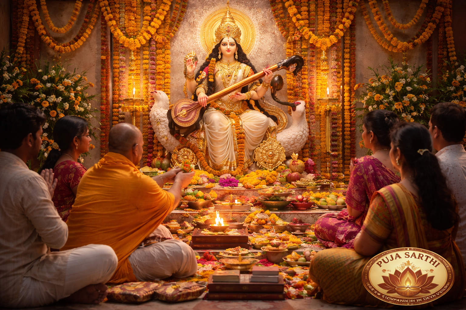 मां सरस्वती पूजा view 1