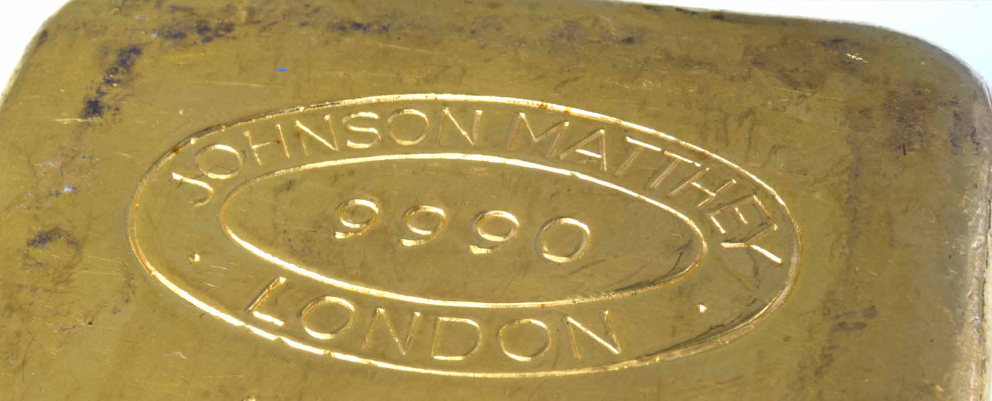 A close-up of a gold ingot