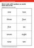 First Mental Arithmetic Maths Facts: Cards with Numbers as Words from One to Ten