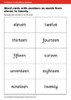First Mental Arithmetic Maths Facts: Word Cards with Numbers as Words from Eleven to Twenty
