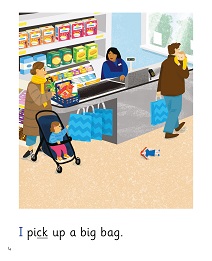 At the Till: My Letters and Sounds Phase Two Phonics Reader Inner Page Image