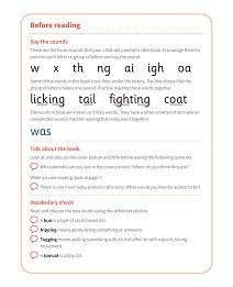 Cubs and Pups: My Letters and Sounds Phase Three Phonics Reader Notes & Guidance Image