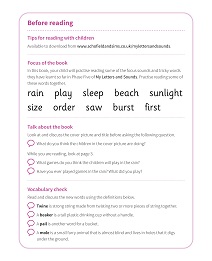 Games in the Rain: My Letters and Sounds Phase Five Phonics Reader Notes & Guidance Image