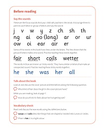 Hair: My Letters and Sounds Phase Three Phonics Reader Notes & Guidance Image