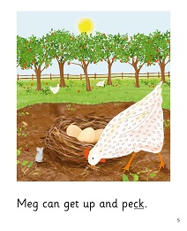 Peck, Peck Peck: My Letters and Sounds Phase Two Phonics Reader Inner Page Image