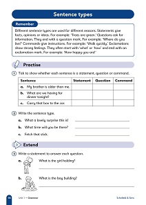 Primary Practice English Year 2 Question Book, Ages 6-7 Inner Page Image