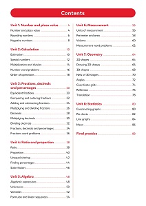 Primary Practice Maths Year 6 Question Book, Ages 10-11 Contents Image