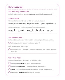 The Badge: My Letters and Sounds Phase Five Phonics Reader Notes & Guidance Image